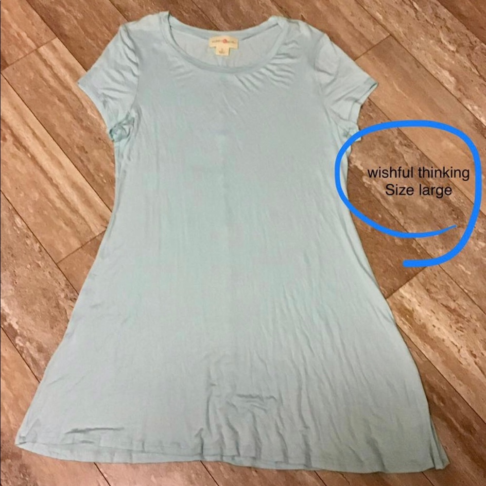 Baby blue t shirt dress